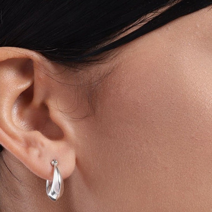 Crescent Moon  925 Sterling Silver Earrings