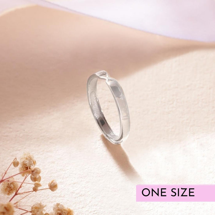 Cross Lock 925 Sterling Silver Ring For Him (Adjustable)