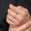 Crossover Rhodium Plated 925 Silver Men Ring (Adjustable)