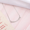 Crossover Rhodium Plated 925 Sterling Silver Necklace