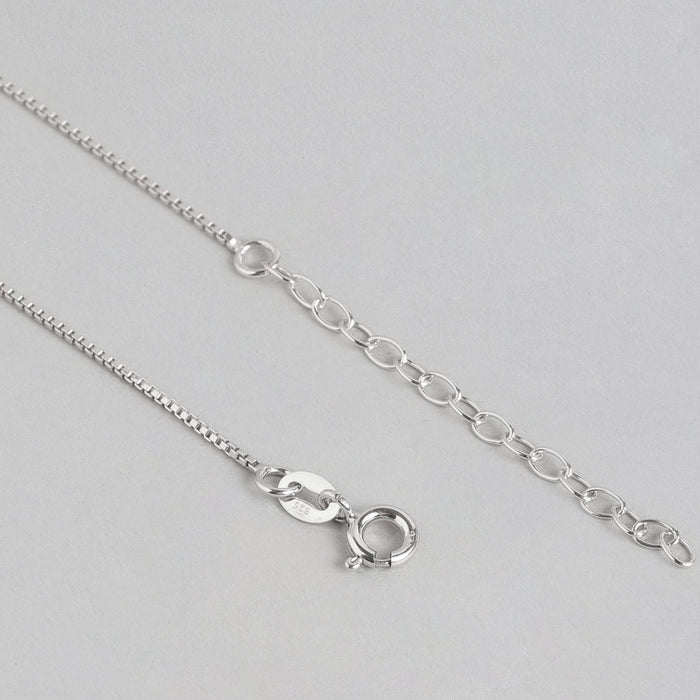 Crossover Rhodium Plated 925 Sterling Silver Necklace