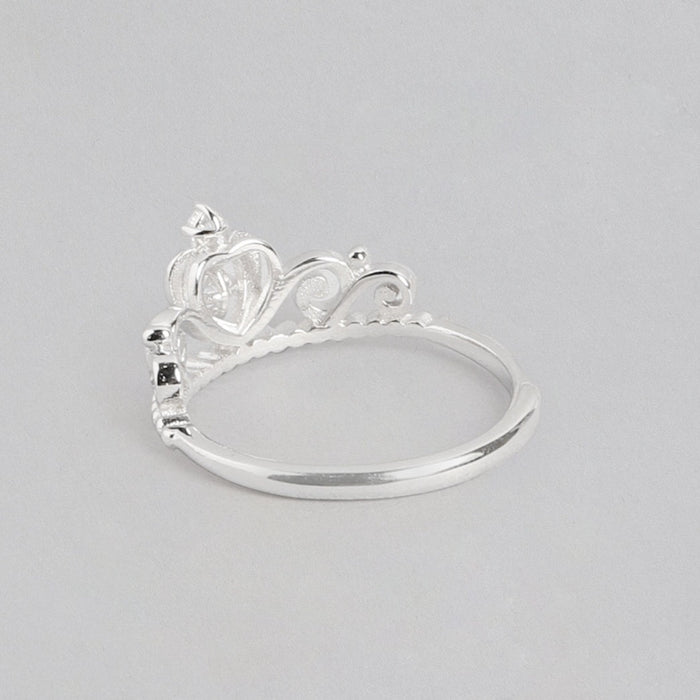 Crown CZ  925 Sterling Silver Ring for Women (Adjustable)