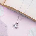Crystal Clarity Rhodium Plated 925 Sterling Silver Necklace