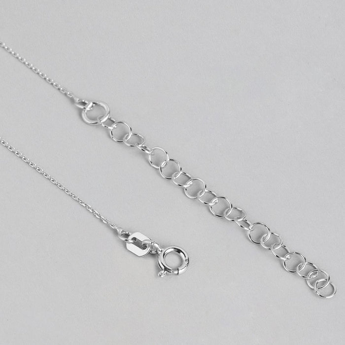 Crystal Clarity Rhodium Plated 925 Sterling Silver Necklace