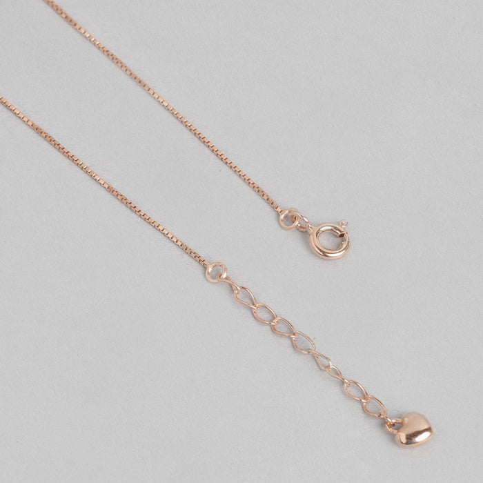 Crystal Rose Gold Plated 925 Sterling Silver CZ Necklace
