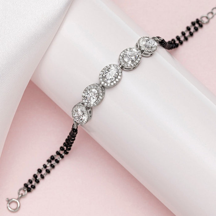 Cubic Zirconia 925 Silver Mangalsutra Bracelet