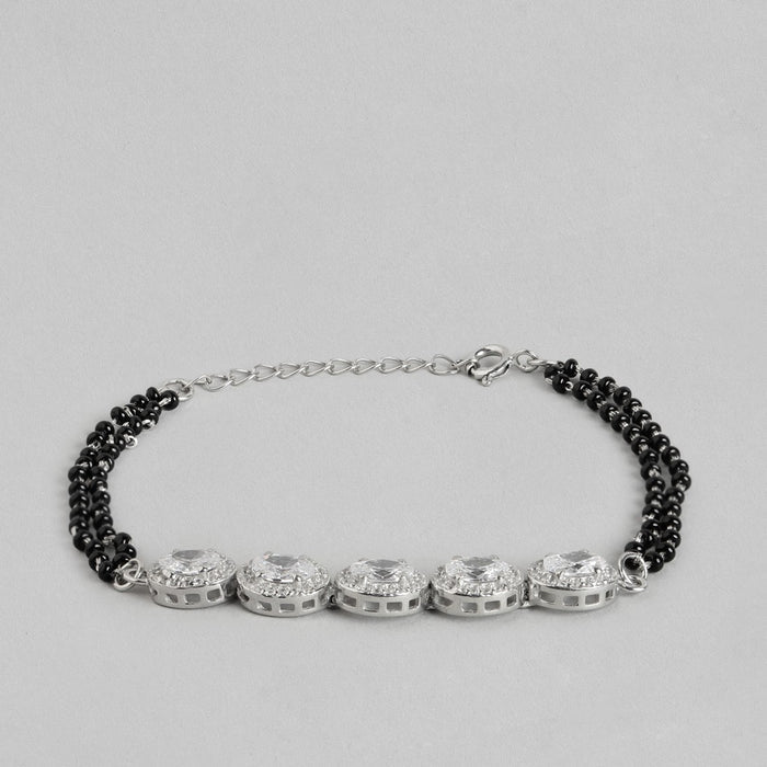 Cubic Zirconia 925 Silver Mangalsutra Bracelet