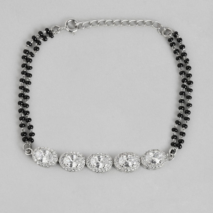 Cubic Zirconia 925 Silver Mangalsutra Bracelet
