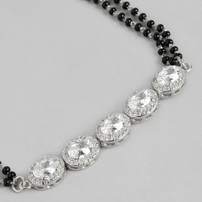 Cubic Zirconia 925 Silver Mangalsutra Bracelet
