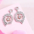 Cubic Zirconia Allure Rhodium-Plated 925 Sterling Silver Earrings