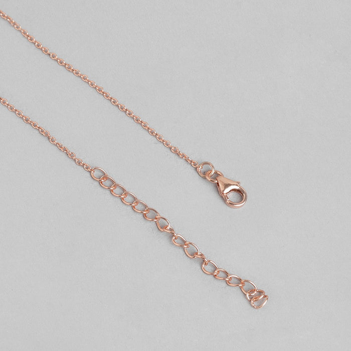 Cute Pearl 925 Silver Rose Gold Necklace