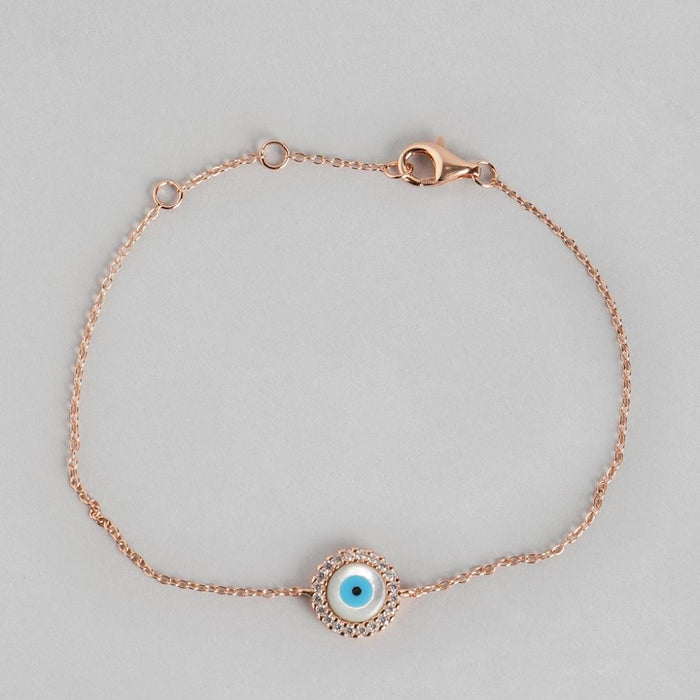 Cynthia Evil Eye Cubic Zirconia 925 Rose Gold Bracelet