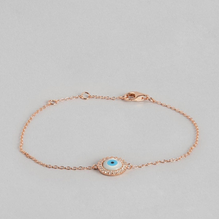 Cynthia Evil Eye Cubic Zirconia 925 Rose Gold Bracelet