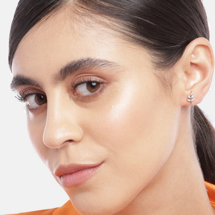 CZ Rhodium Plated 925 Sterling Silver Combo Earring Set