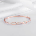 CZ Rose Gold Plated 925 Sterling Silver Bracelet