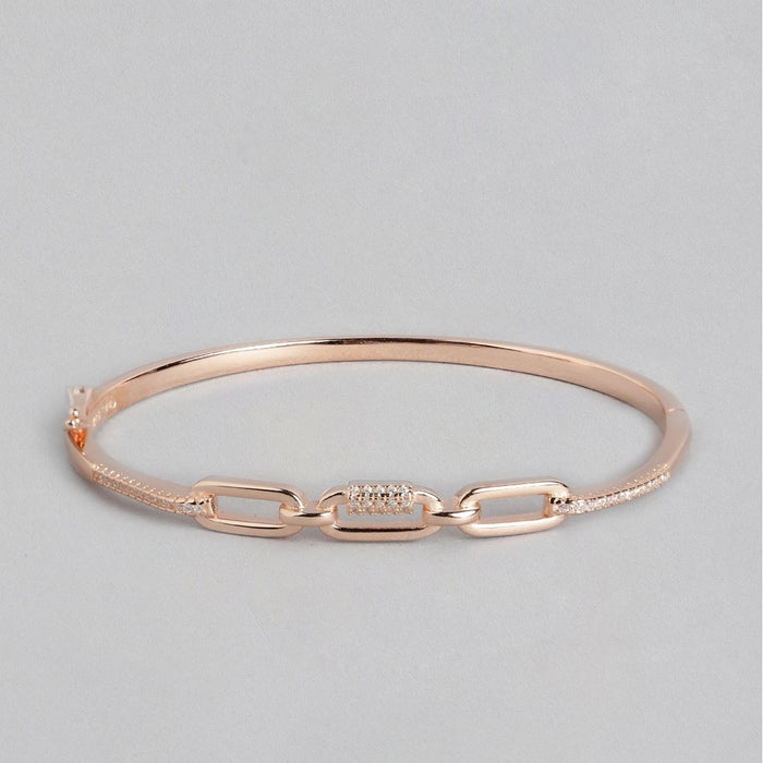 CZ Rose Gold Plated 925 Sterling Silver Bracelet