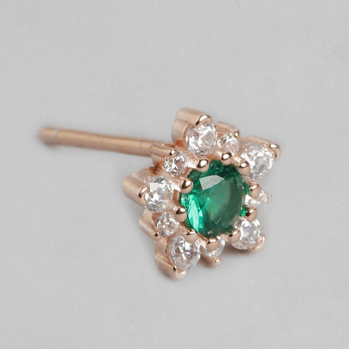 CZ Rose Gold Plated 925 Sterling Silver Earrings