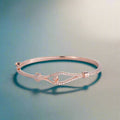 CZ Rose Gold Plated 925 Sterling Silver Kada Bracelet