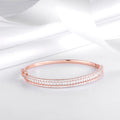 CZ Rose Gold Plated 925 Sterling Silver Kada Bracelet