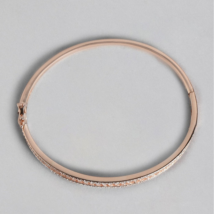CZ Rose Gold Plated 925 Sterling Silver Kada Bracelet