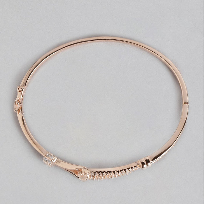 CZ Rose Gold Plated 925 Sterling Silver Kada Bracelet