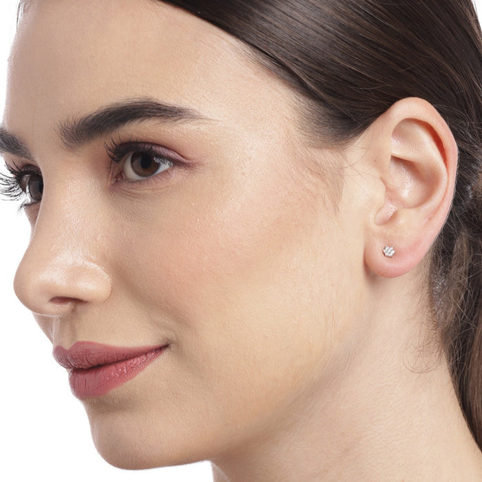 CZ Star 925 Sterling Silver Stud Earrings