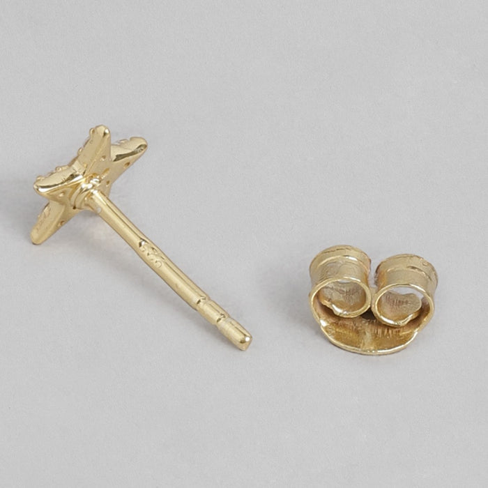 CZ Star Golden Plated 925 Silver Earring