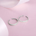 925 Sterling Silver CZ Studded 925 Silver Toe Ring (Adjustable) for Women – Zavya