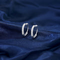 Dainty Glow Rhodium Plated 925 Silver Hoop Earring