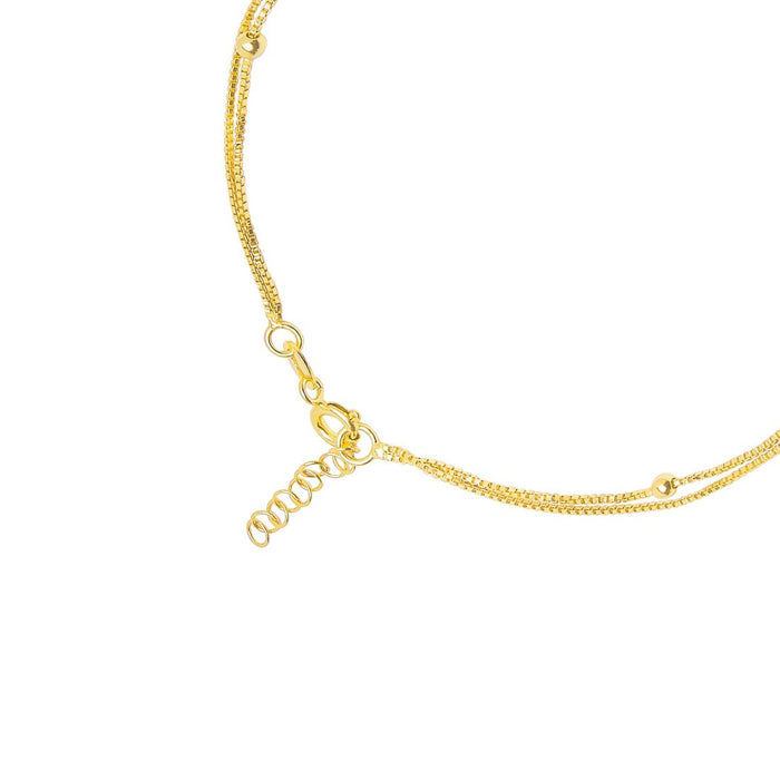 Dainty Heart Gold Plated 925 Sterling Silver Anklets