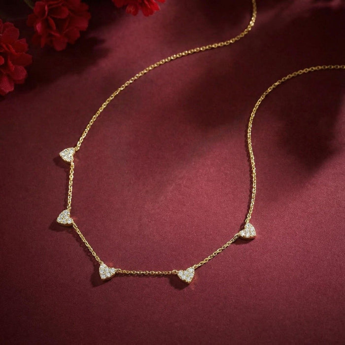 Dainty Heartline Gold Plated 925 Sterling Silver Necklace