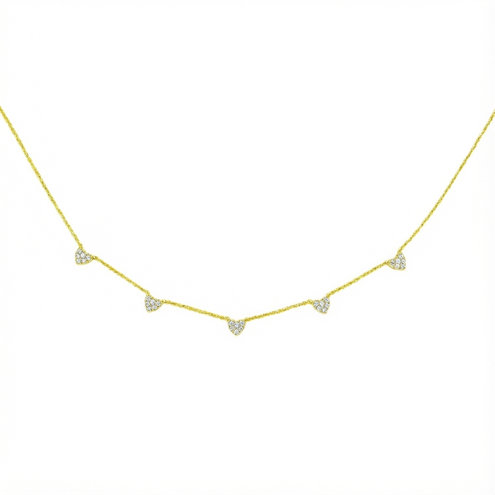 Dainty Heartline Gold Plated 925 Sterling Silver Necklace