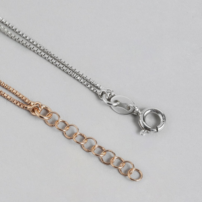 Dainty Hearts Dual-Tone 925 Sterling Silver Anklet