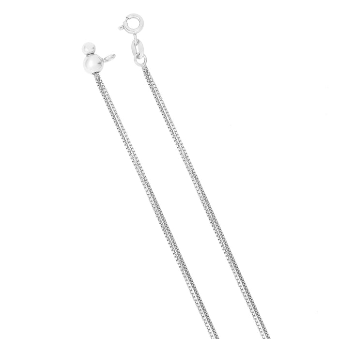 Dainty Rhodium Plated 925 Sterling Silver Waist Chain