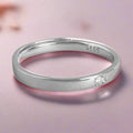 Dazzling Brilliance CZ Rhodium Plated  925 Silver Mens Ring  (Adjustable)