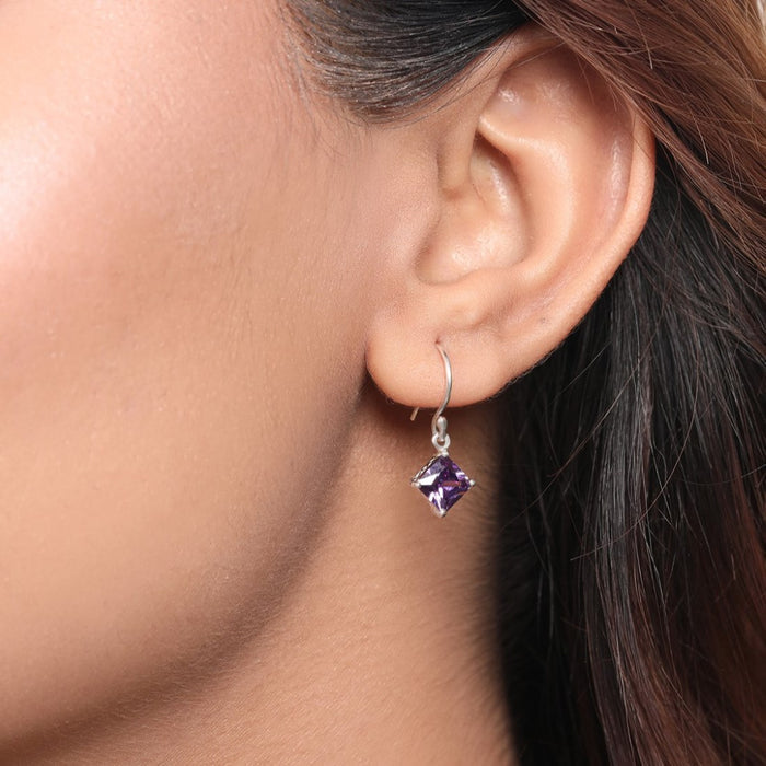 Dazzling Brilliance Rhodium Plated 925 Sterling Silver Earrings