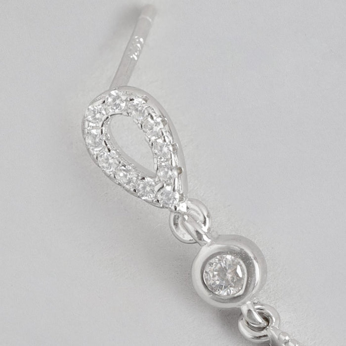 Dazzling Droplets Rhodium-Plated CZ 925 Sterling Silver Jewelry Set