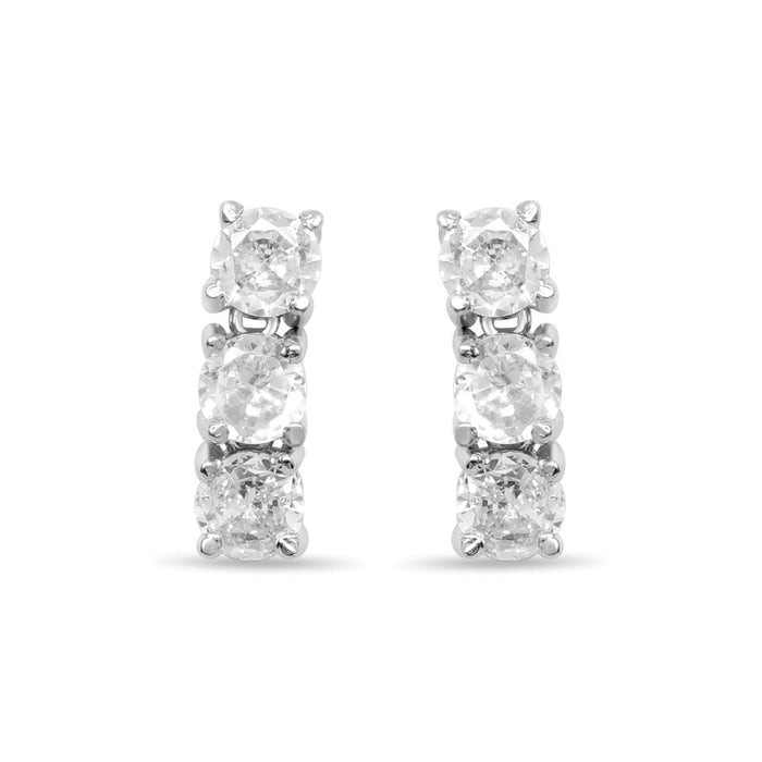 Dazzling Drops Rhodium Plated 925 Sterling Silver Earrings