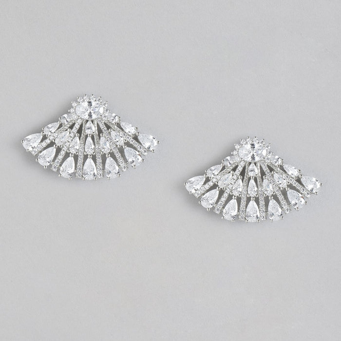 Dazzling Rhodium Brilliance Cubic Zirconia 925 Sterling Silver Earrings