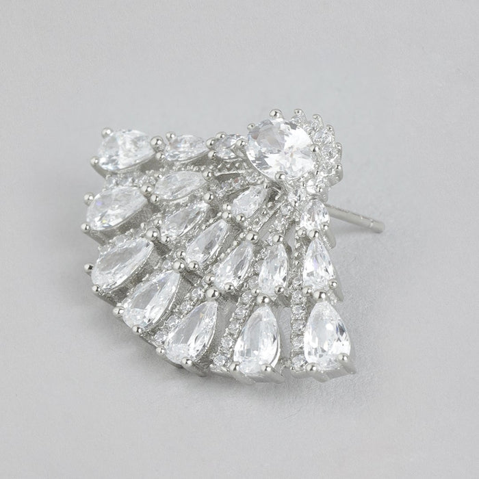 Dazzling Rhodium Brilliance Cubic Zirconia 925 Sterling Silver Earrings