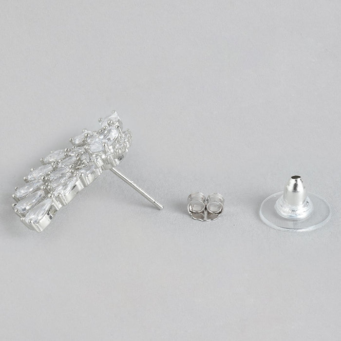 Dazzling Rhodium Brilliance Cubic Zirconia 925 Sterling Silver Earrings