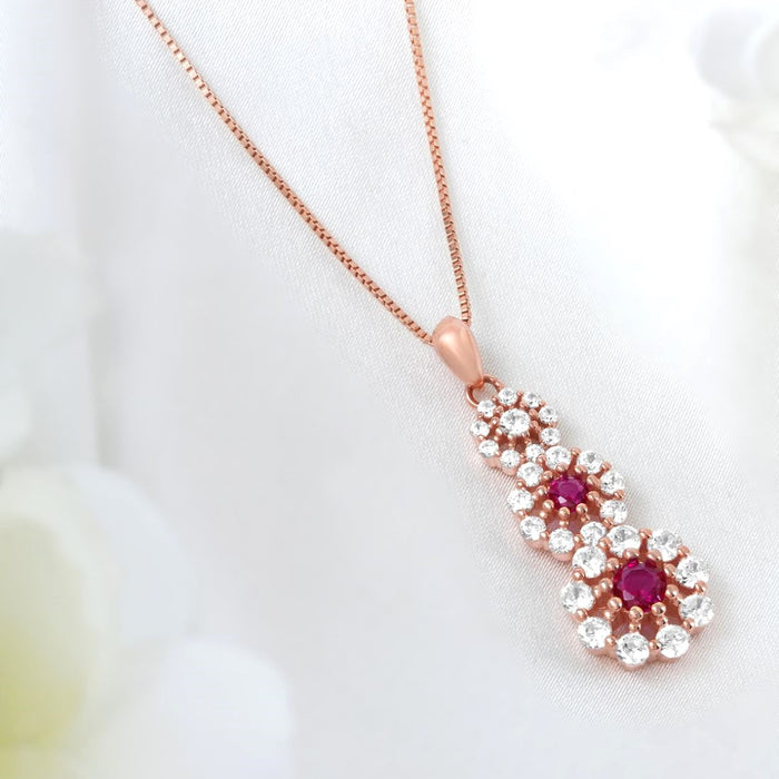 Dazzling Rose Gold Plated 925 Sterling Silver Pendants