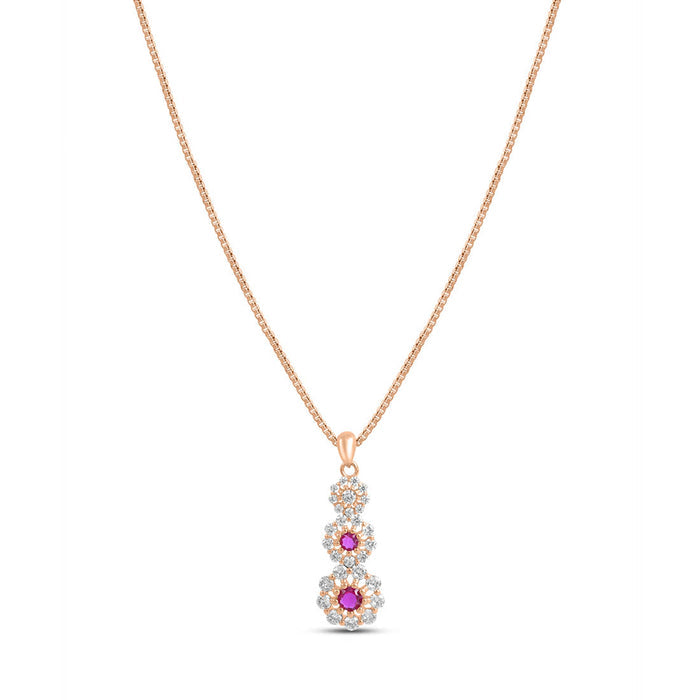 Dazzling Rose Gold Plated 925 Sterling Silver Pendants