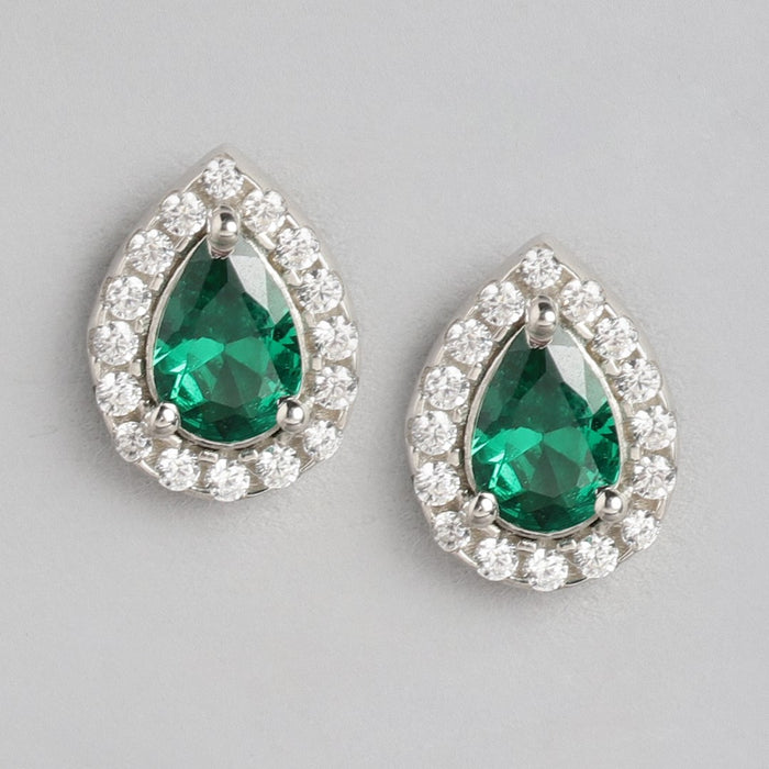 Dazzling Stardust Rhodium-Plated 925 Sterling Silver Stud Earrings