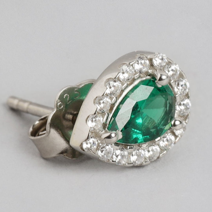 Dazzling Stardust Rhodium-Plated 925 Sterling Silver Stud Earrings