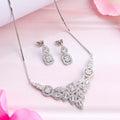 Dazzling Zirconia Radiance Rhodium-Plated 925 Sterling Silver Jewelry Set