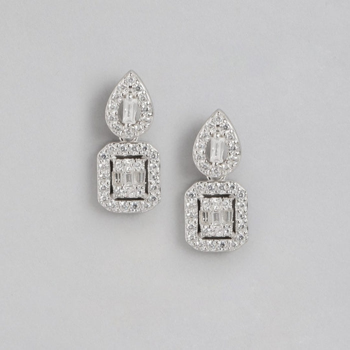 Dazzling Zirconia Radiance Rhodium-Plated 925 Sterling Silver Jewelry Set