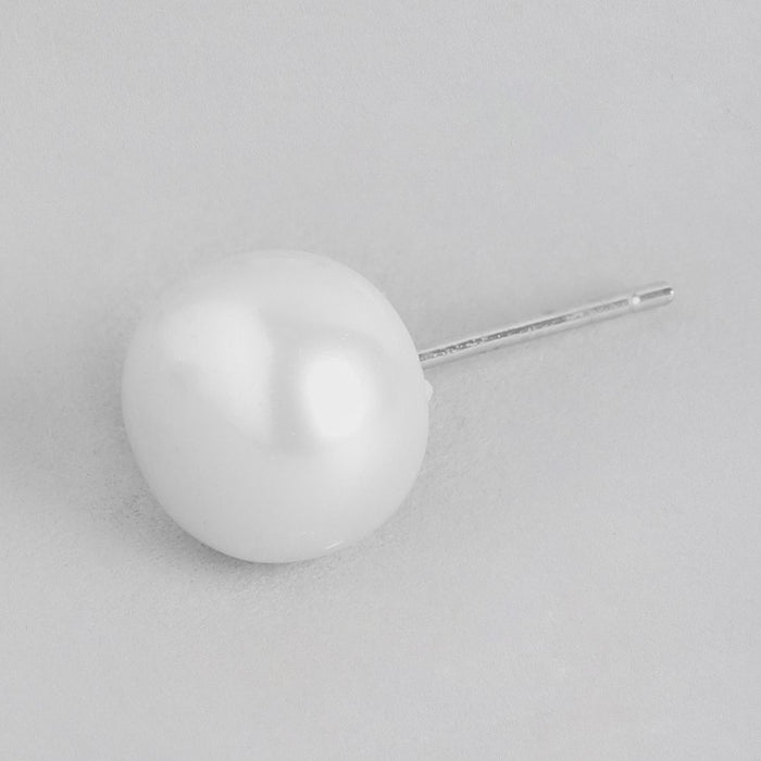 Delicate Dot Pearl 925 Silver Earrings ( 5mm Pearl)