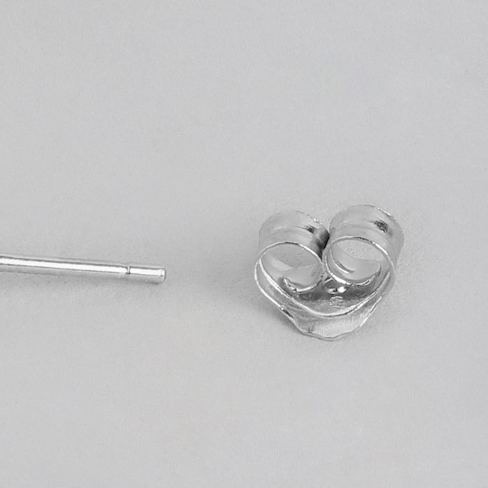 Delicate Dot Pearl 925 Silver Earrings ( 5mm Pearl)