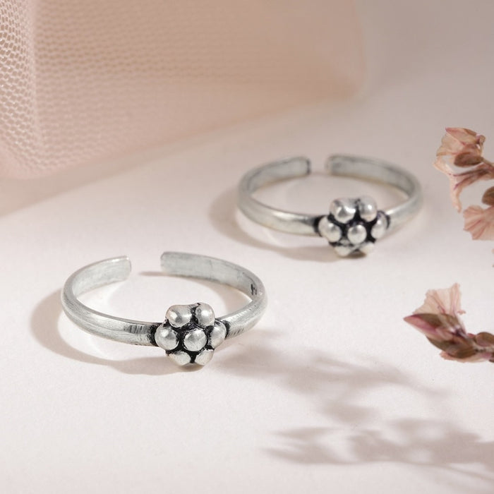Delicate Glamour 925 Sterling Silver Rhodium Plated Toe Ring